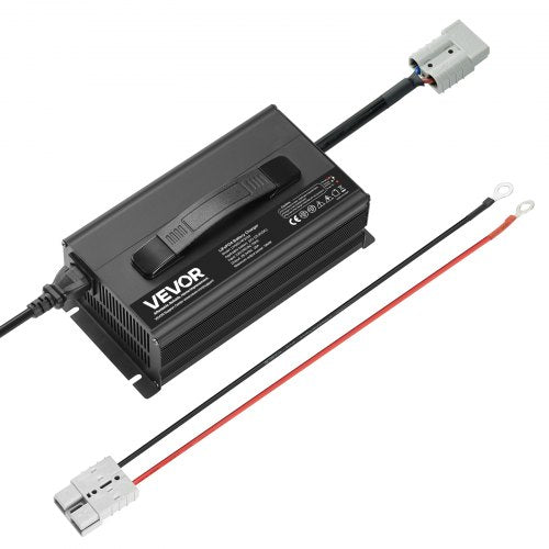 24V 20A Lithium Battery Charger, 29.2V, AC-DC LiFePO4 Smart Charger, with Anderson Connector, LED Indicator, 0V Activation, for Lithium LiFePO4 Deep Cycle Rechargeable Batteries of Boat, RV