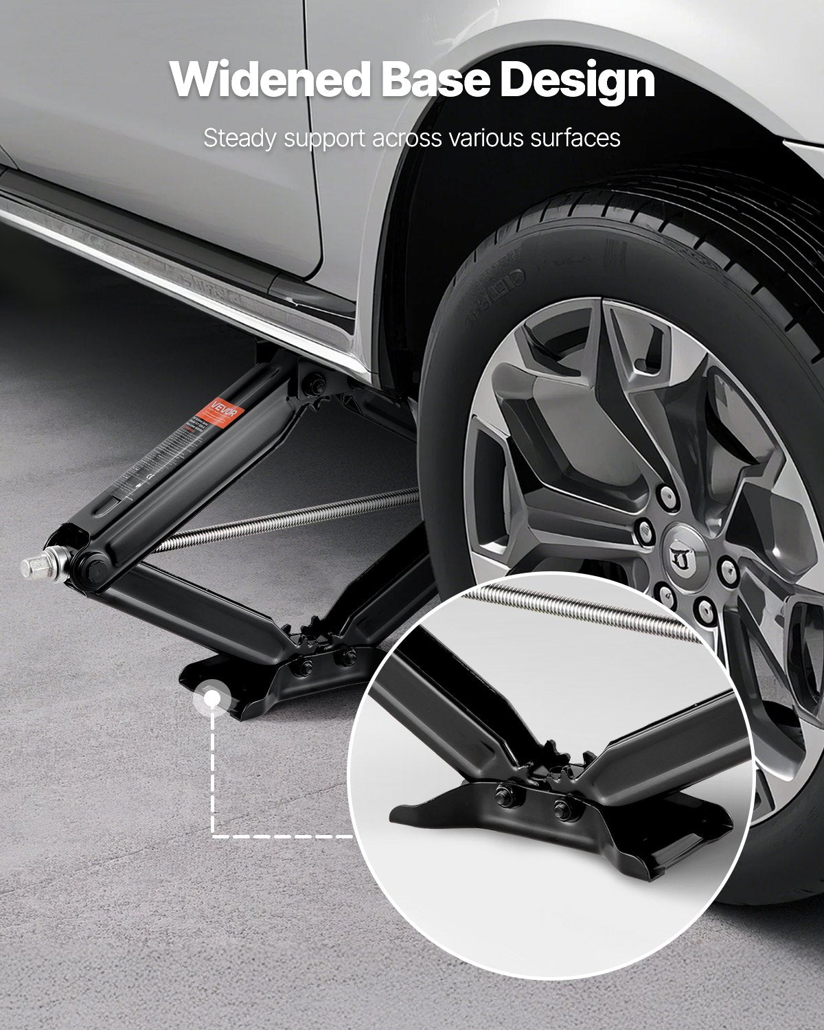 6500 lbs RV Scissor Jacks, 4-23.4 in RV Stabilizer Leveling Scissor Jacks, Set of 2, Heavy Duty Stabilizer Jack with Crank Handle, Socket and Bubble Levels, Not Easily Bent or Deformed