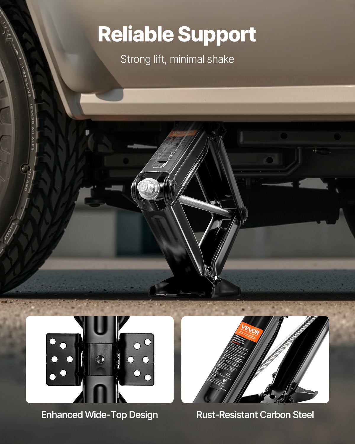 6500 lbs RV Scissor Jacks, 4-23.4 in RV Stabilizer Leveling Scissor Jacks, Set of 4, Heavy Duty Stabilizer Jack with Crank Handle, Socket and Bubble Levels, Not Easily Bent or Deformed