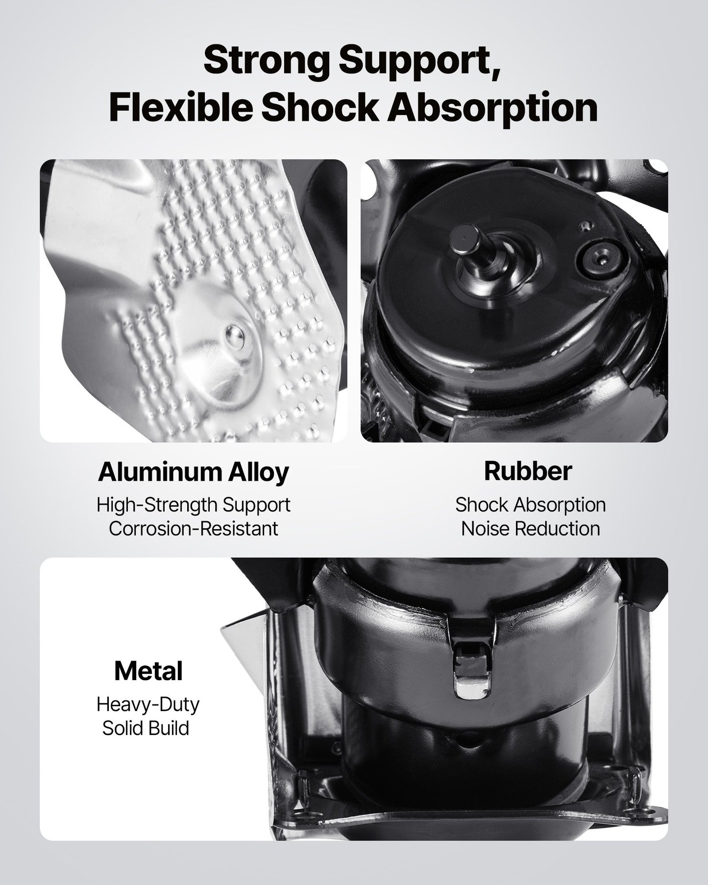 Engine Motor Mount Kit Replacement, Set of 2, Compatible with 2014–2018 Chevrolet Silverado 1500 5.3L V8, Replace OE# 84175582, 84175583, Secure Support, Left and Right Front Mounts