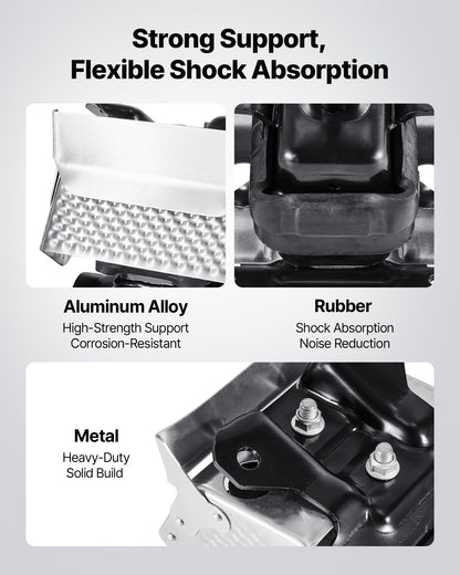 Engine Motor Mount Kit Replacement, Set of 2, Compatible with 2007–2013 Chevrolet Silverado 1500 5.3L V8, Replace OE# A5365, A5365, Secure Support, Left and Right Front Mounts