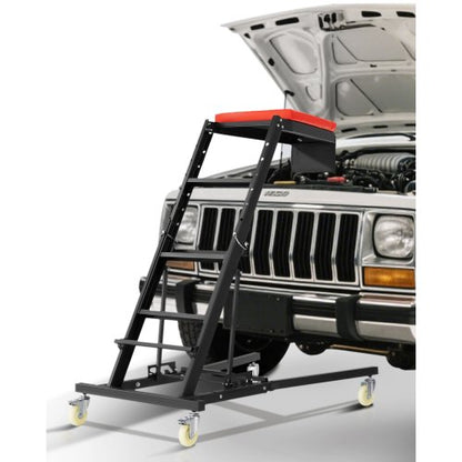 Automotive Topside Creeper, with Adjustable Height 1219-1930 mm, 400 LBS Capacity High Creeper, 4 Swivel Caster Wheels, Heavy Duty Creeper for Auto Repair and Maintenance