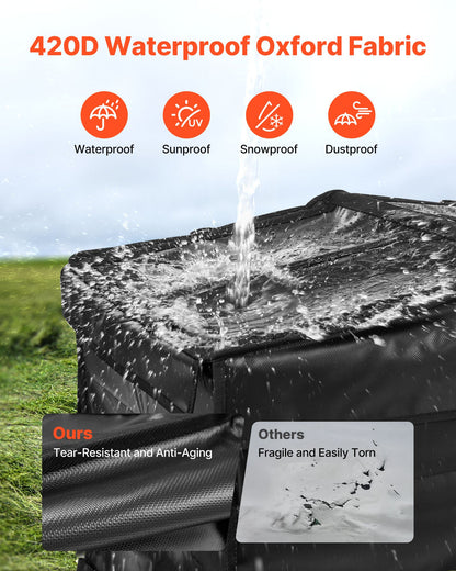 Generator Cover, 865 x 660 x 535 mm Waterproof Universal Generator Cover for Most Generators 3500-12000 Watt, Portable Generator Running Cover with Heavy Duty Thicken 420D Oxford Fabric, Black