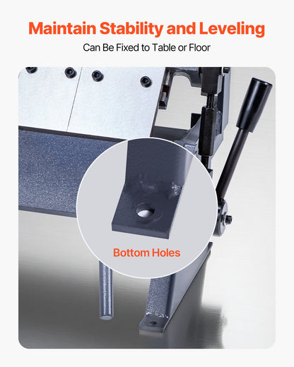 Låd- och pannbroms, 305 mm/12 tum plåtbockningsbroms, 20-gauge kolstålskapacitet, 0-135 graders justerbar, metallbockningsmaskin med 5 fingrar, kraftig aluminiumvikmaskin för exakt bockning