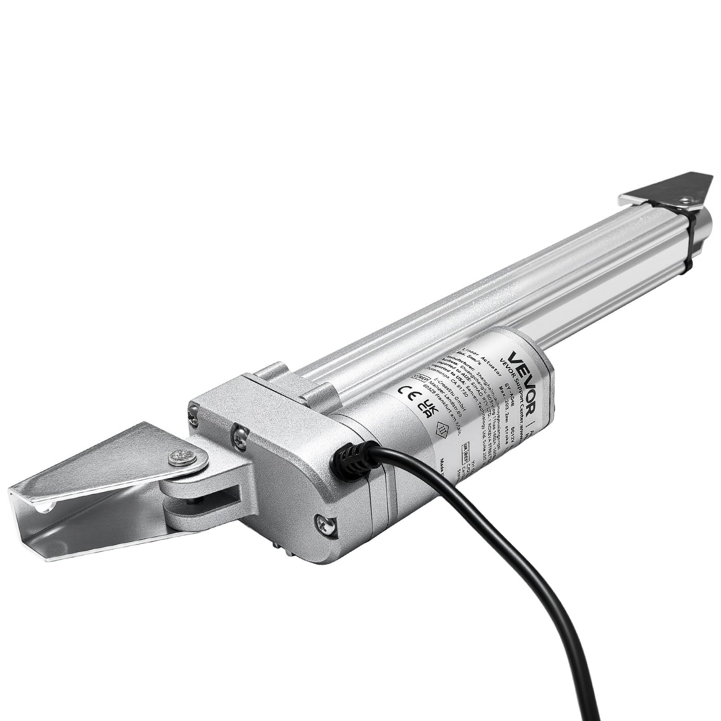 12V Linear Actuator, 152.4mm Stroke IP65 Waterproof Linear Actuator, 3000N 5mm/s Motion Actuators with Mounting Brackets for Solar Trackers, Industrial Machinery, Door Opener