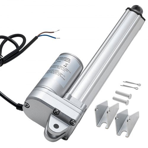 12V Linear Actuator, 203.2mm Stroke IP65 Waterproof Linear Actuator, 675lbs/3000N 0.2"/s Motion Actuators with Mounting Bracket for Solar Trackers, Industrial Machinery, Door Opener