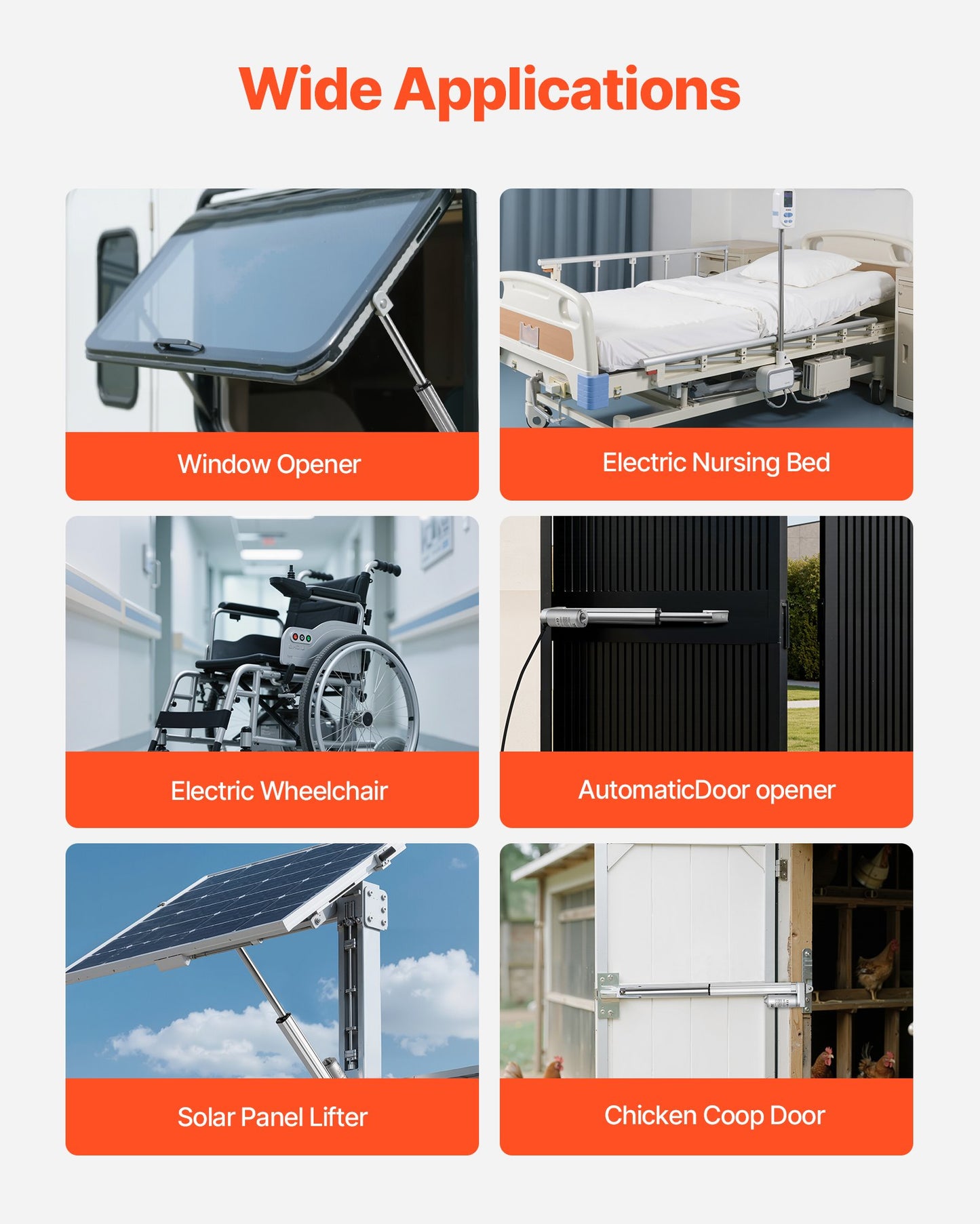 12V linjärt ställdon, 203,2 mm slaglängd IP65 vattentätt linjärt ställdon, 675lbs/3000N 0,2"/s rörelseställdon med monteringsfäste för solcellsspårare, industrimaskiner, dörröppnare