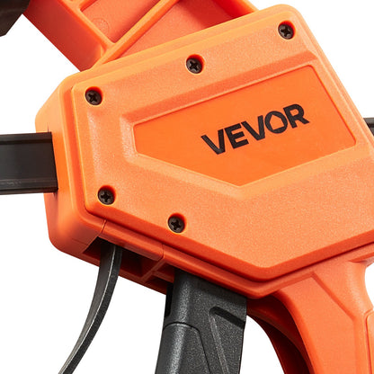 Stångklämmor för träbearbetning, 2-pack 30,48 cm enhandsklämma/spridare, snabbgreppande F-klämma med 154 kg belastningsgräns, premiumplast och kolstål, för träbearbetning metallbearbetning, orange + svart