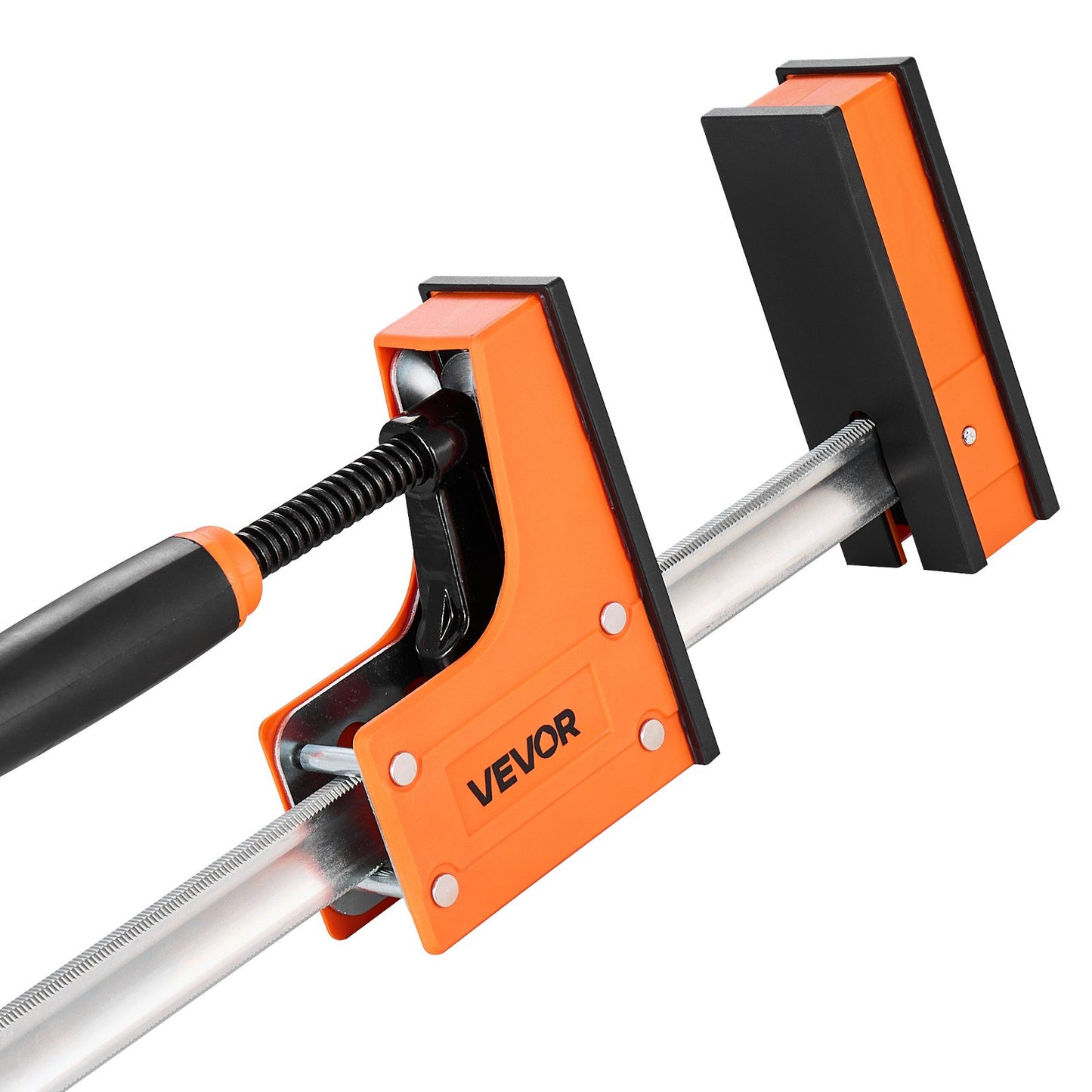 Bar Clamps for Woodworking, 2-Pack 76.2 cm Parallel Clamp Set, F-Clamp with 680 kg Load Limit, Even Pressure, High-strength Plastic and Carbon Steel, for Woodworking Metal Working, Orange