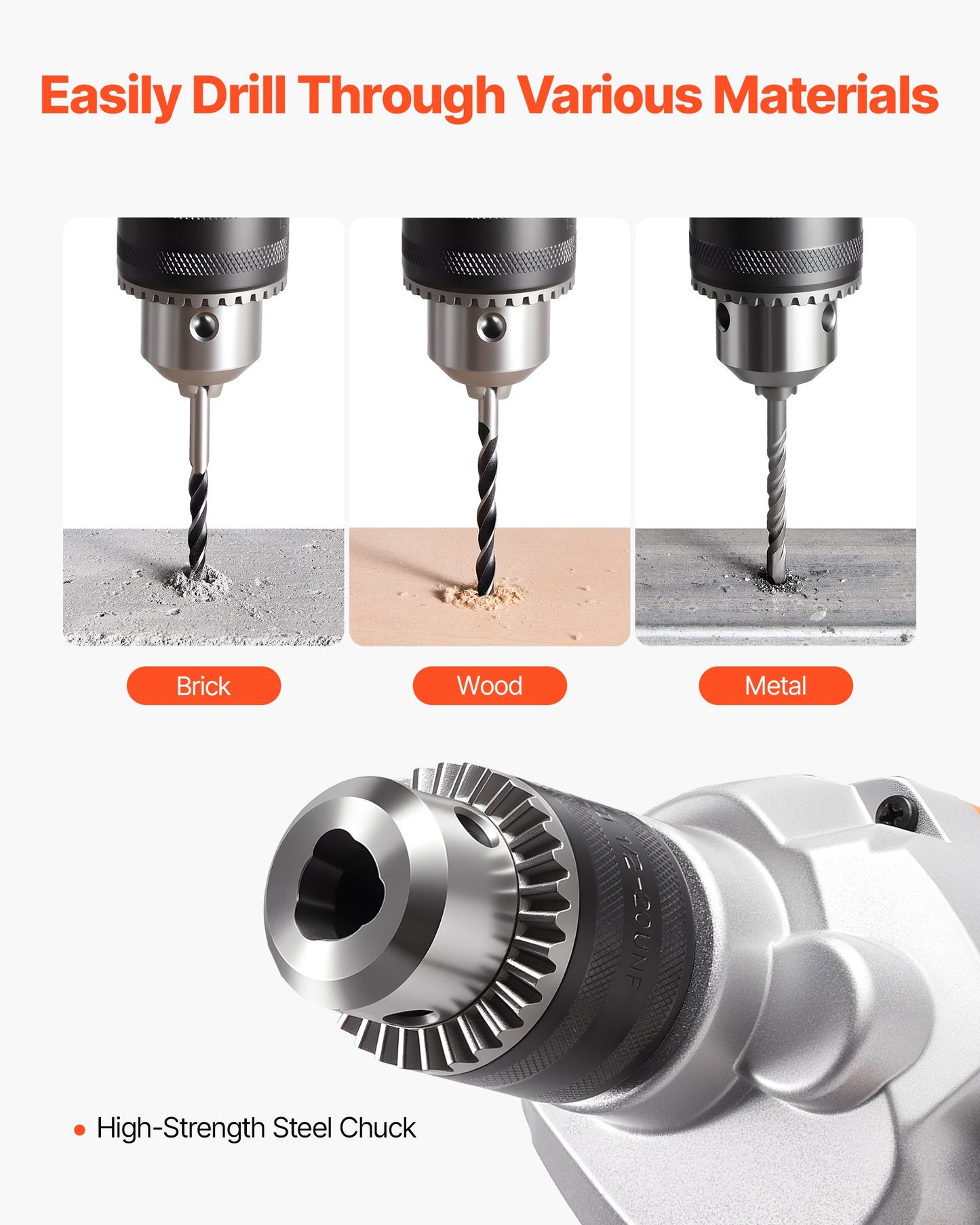 Drill Mixer, 15.89mm Corded Electric Drill Mixer Set, 0-850RPM 3.2A Mixing Drills, Mixing Drills Machine with D-Handle for Drilling & Blending, Handheld Cement Mixers for Fodder, Paint, Cement