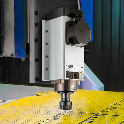 Luftkyld spindelmotor 2,2 kW CNC-spindelmotor 220 V fyrkantig luftkyld spindelmotor ER20 spännhylsa 24000 RPM CNC-spindel 6 A spindelmotor 400 Hz för CNC-router, gravyrfräsmaskin