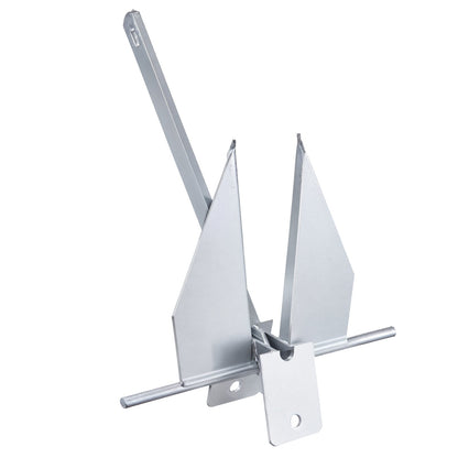 Fluke Style Anchor Kit, 8.5 LBS Hot-Dipped Galvanized Steel Fluke Anchor with 7.9' Chain, 75' Rope and Two 0.4" Shackles, Marine Boat Anchor for Small Vessels Under 18', Seas, Rivers and Shores