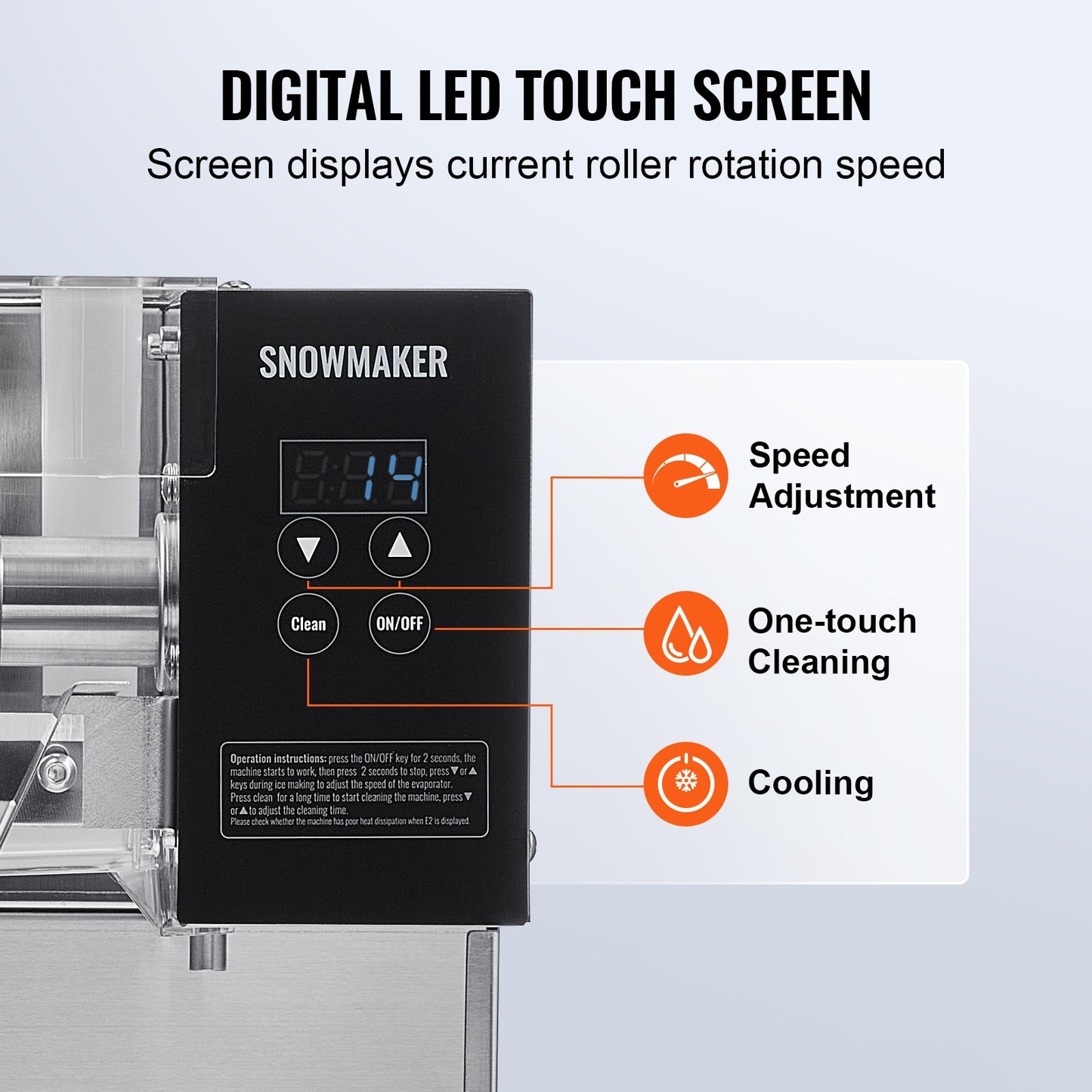 Kommersiell snöflingeismaskin, 176,4 pund/24 timmar snöflingeismaskin, ismaskin i rostfritt stål, elektrisk snökonsmaskin, luftkylningssystem för snabb värmeavledning, för bageri, café