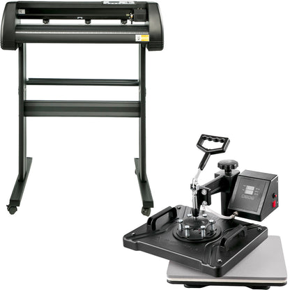 5 In 1 Heat Press 30.5 x 38.1 cm Vinyl Cutter Plotter 71.1 cm Software Sublimation