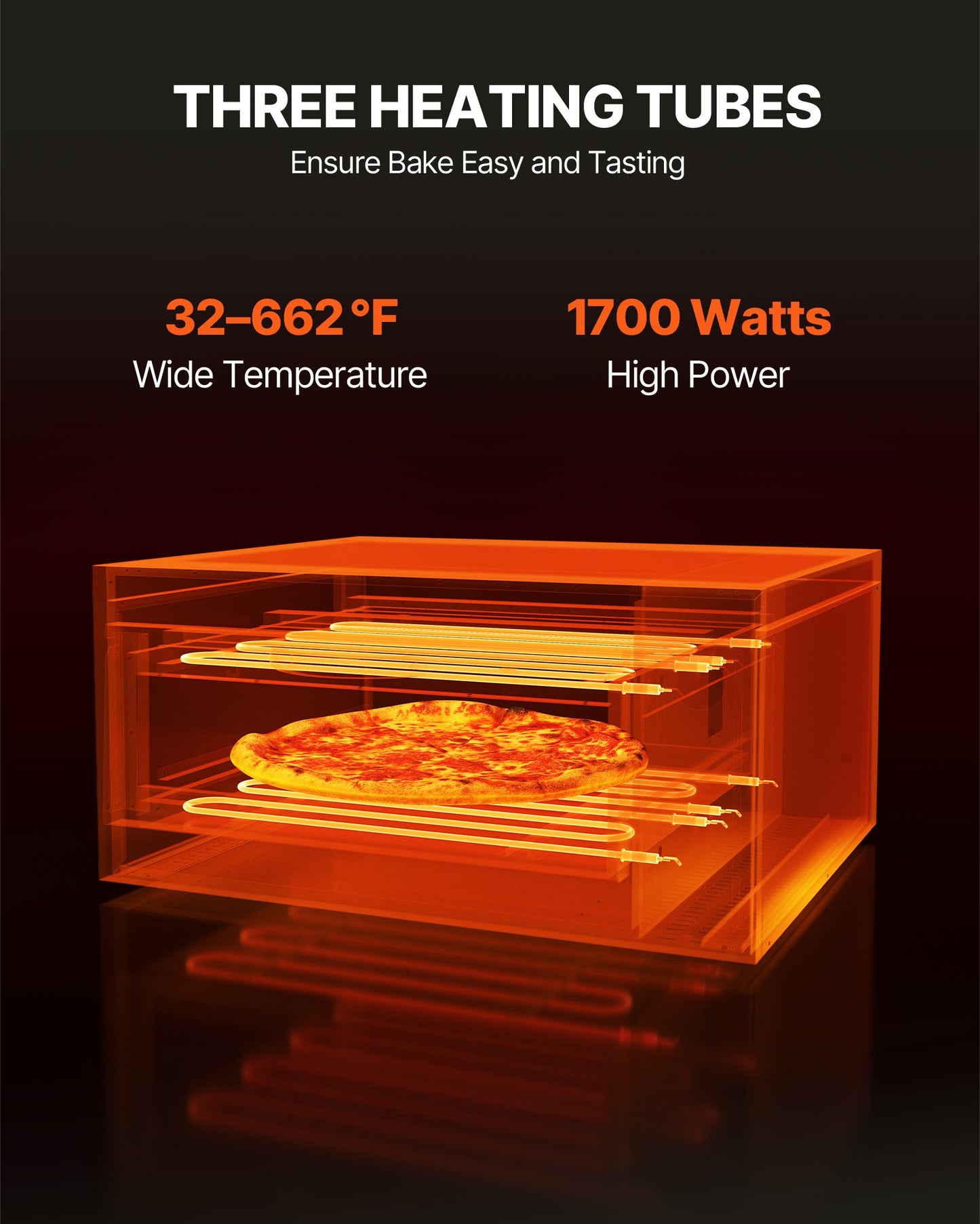 Commercial Countertop Pizza Oven Electric Pizza Oven for 40.6 cm Pizza Indoor