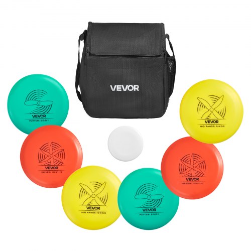 Disc Golf Set, 6 PCS Flying Discs for Beginners, Disc Golf Starter Set, with Putter, Mid-Range, Driver, Including Mini Marker, Portable Backpack, for Outdoor Backyard, Lawn, Beach, and Park