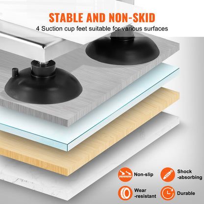 Kommersiell tomatskärare, 3/8 tums tomatskärare, kraftig tomatskärare i rostfritt stål, manuell tomatskärare med halkfria fötter, för att skära tomater, gurkor, bananer