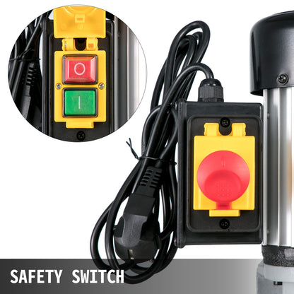 Bench Morticer 373 W(1/2 HP) 1400RPM Benchtop Drill Presses 27 kg(60 Pounds) Weigh Benchtop Mortising Machine 13mm Chuck Capacity For Internal grinding Metal Drilling Cutting Wooden Mortises