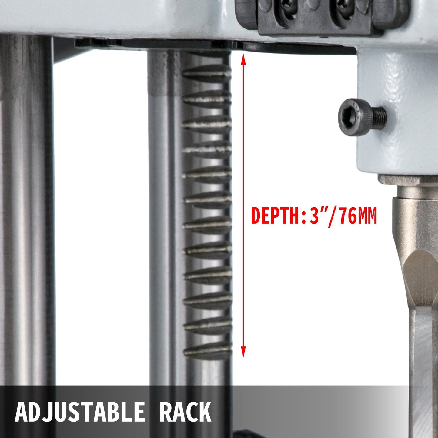 Bench Morticer 373 W(1/2 HP) 1400RPM Benchtop Drill Presses 13mm Chuck Capacity Benchtop Mortising Machine 27 kg(60 Pounds) Weigh For Cutting Wooden Mortises Internal grinding Metal Drilling