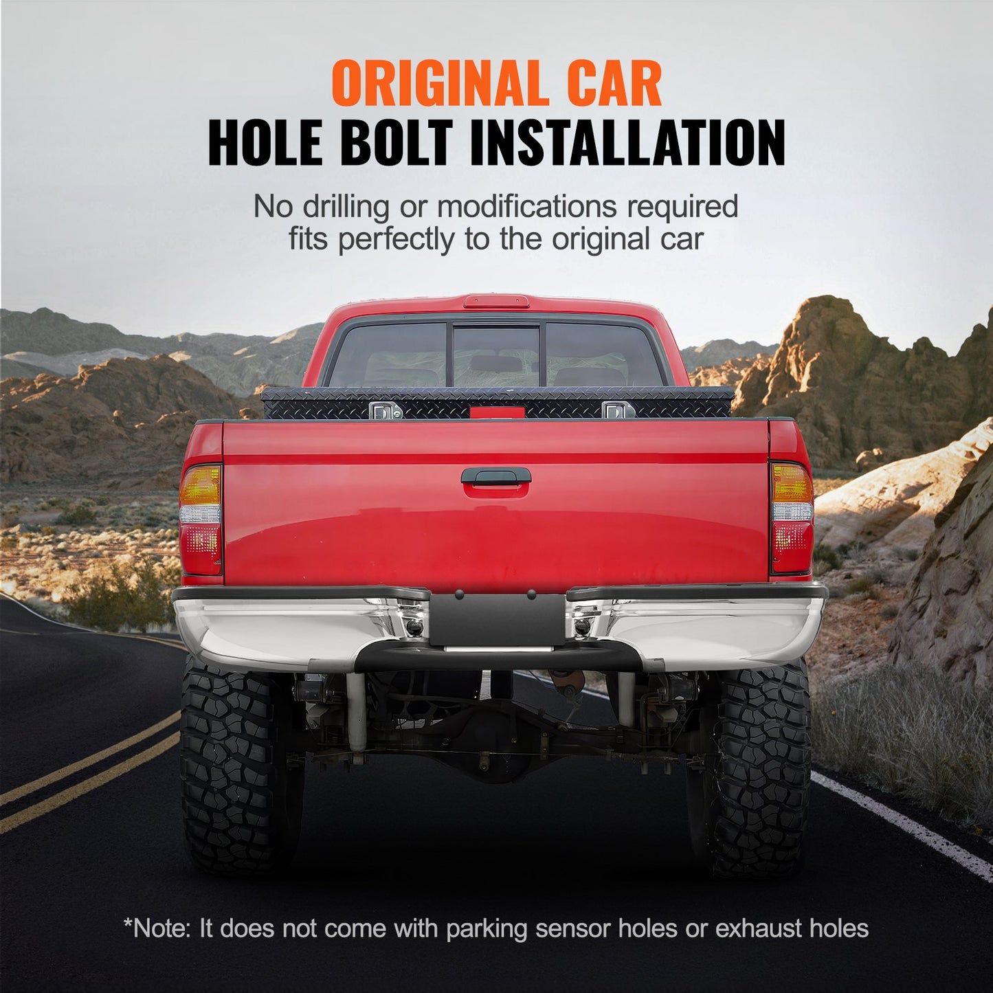 Rear Step Bumper, Compatible with 1999-2007-Ford F250/Ford F350 Super Duty, Chrome Steel Back Bumper, Assembly Replacement Rear Bumper with License Plate Light and Step Pad, for FO1101141