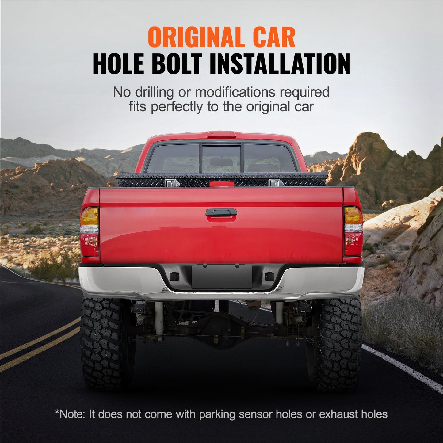 Bakre stötfångare, kompatibel med 2007-2013-Toyota Tundra, stötfångare i kromstål, reservdel för bakre stötfångare med registreringsskyltsbelysning och fotsteg, utan sensorhål, för TO1103117