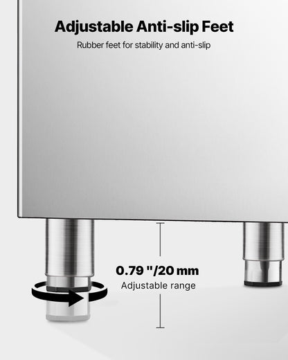 Förvaringsbehållare för kommersiell ismaskin, islåda med kapacitet 136 kg, kommersiell islåda med justerbara halkfria gummifötter, lämplig för restauranger, hotell och dryckesbutiker