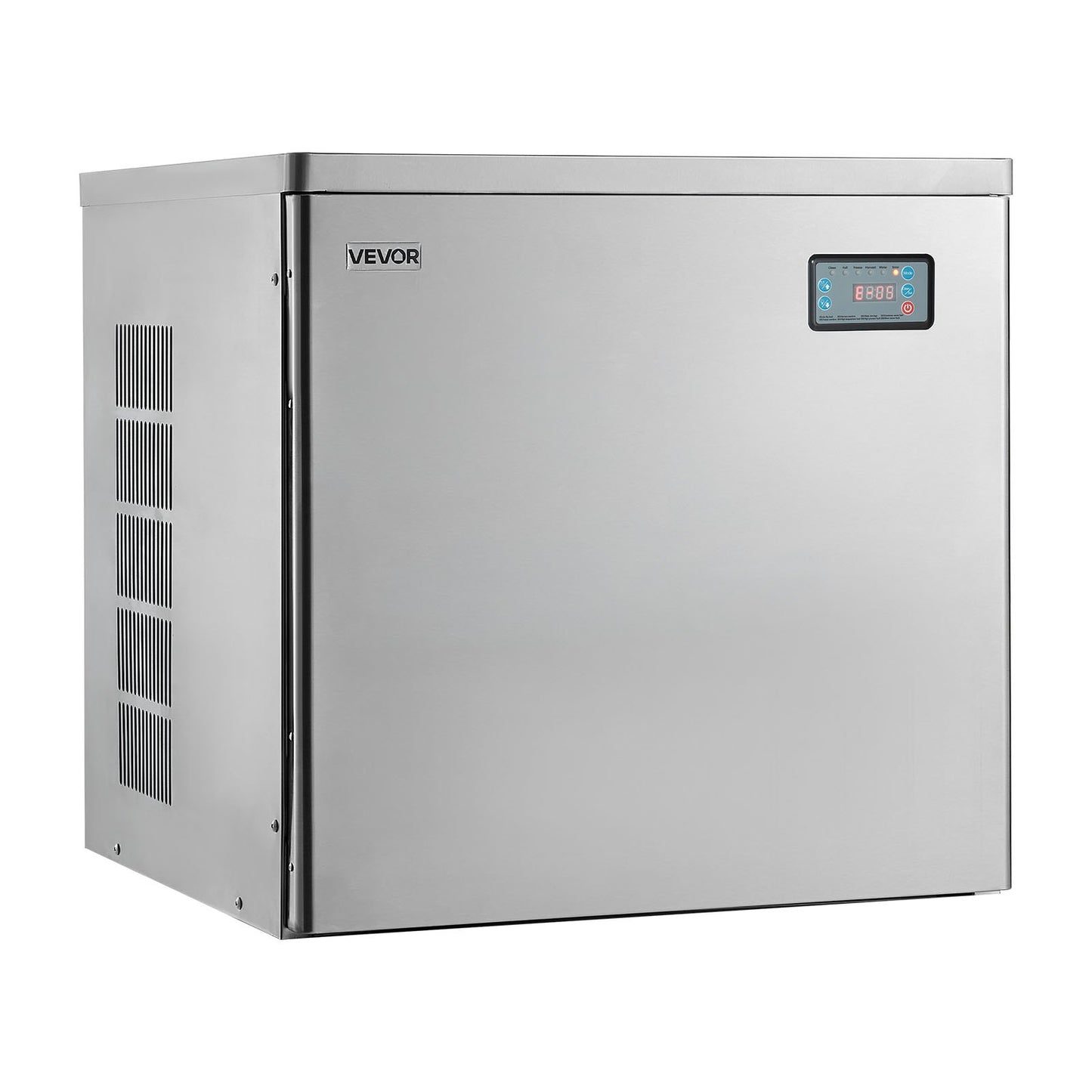 Commercial Ice Maker Machine - Head, 204 kg/Day Stainless Steel Ice Machine with Scheduled Ice-Making, Self-Cleaning, Adjustable Thickness, Ideal for Restaurant Bar Cafe Hotel - Head Only