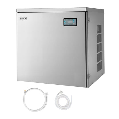 Commercial Ice Maker Machine - Head, 204 kg/Day Stainless Steel Ice Machine with Scheduled Ice-Making, Self-Cleaning, Adjustable Thickness, Ideal for Restaurant Bar Cafe Hotel - Head Only