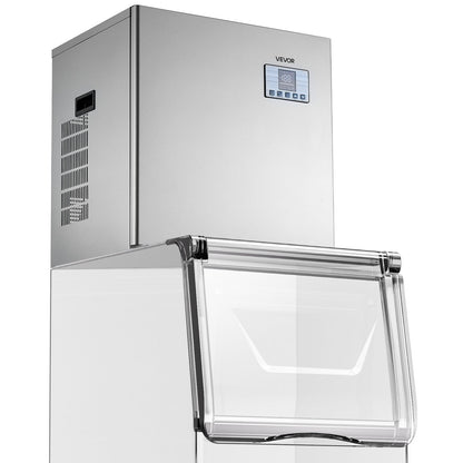 Commercial Ice Maker Machine - Head, 250 kg/Day Stainless Steel Ice Machine with Scheduled Ice-Making, Self-Cleaning, Adjustable Thickness, Ideal for Restaurant Bar Cafe Hotel - Head Only