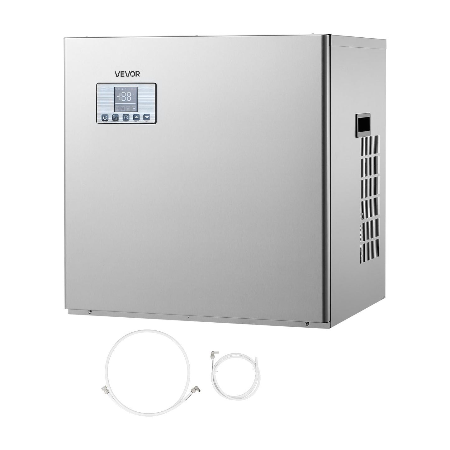 Commercial Ice Maker Machine - Head, 250 kg/Day Stainless Steel Ice Machine with Scheduled Ice-Making, Self-Cleaning, Adjustable Thickness, Ideal for Restaurant Bar Cafe Hotel - Head Only