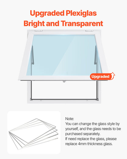 Koncessionsfönster 92x92 cm, servicefönster med aluminiumram för food truck, upp till 85 graders ställfönster med markisdörr och dragkrok, regnvattentåligt för koncessionsvagnar
