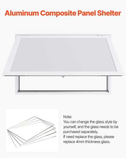 Koncessionsfönster 135x84 cm, servicefönster med aluminiumram för food truck, upp till 85 graders ställfönster med markisdörr och dragkrok, regnvattentåligt för koncessionsvagn