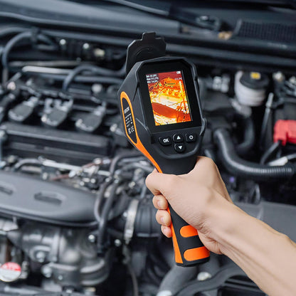 Värmekamera, 320 x 240 TISR superupplösning, värmekamera med 2 MP visuell kamera, 160 x 120 IR-upplösning, 25 HZ uppdateringsfrekvens, -4°F till 1022°F, 4 bildlägen och 6 färgpaletter