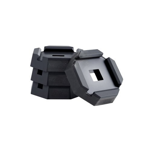 Nivelleringsplattor för husbilar, 4-pack gummikuddar för domkrafter, vardera med en kapacitet på 5000 lbs, stabiliseringsplatta för domkrafter med stor yta, lämplig för 5,5" fyrkantiga domkrafter, 5:e hjulen för husbilar med klass A/C