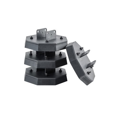 Nivelleringsplattor för husbilar, 4-pack gummikuddar för domkrafter, vardera med en kapacitet på 5000 lbs, standard domkraftsstabiliseringsplatta med stor yta, perfekt för saxdomkraftsfötter, femte hjul, klass A/C husbilar