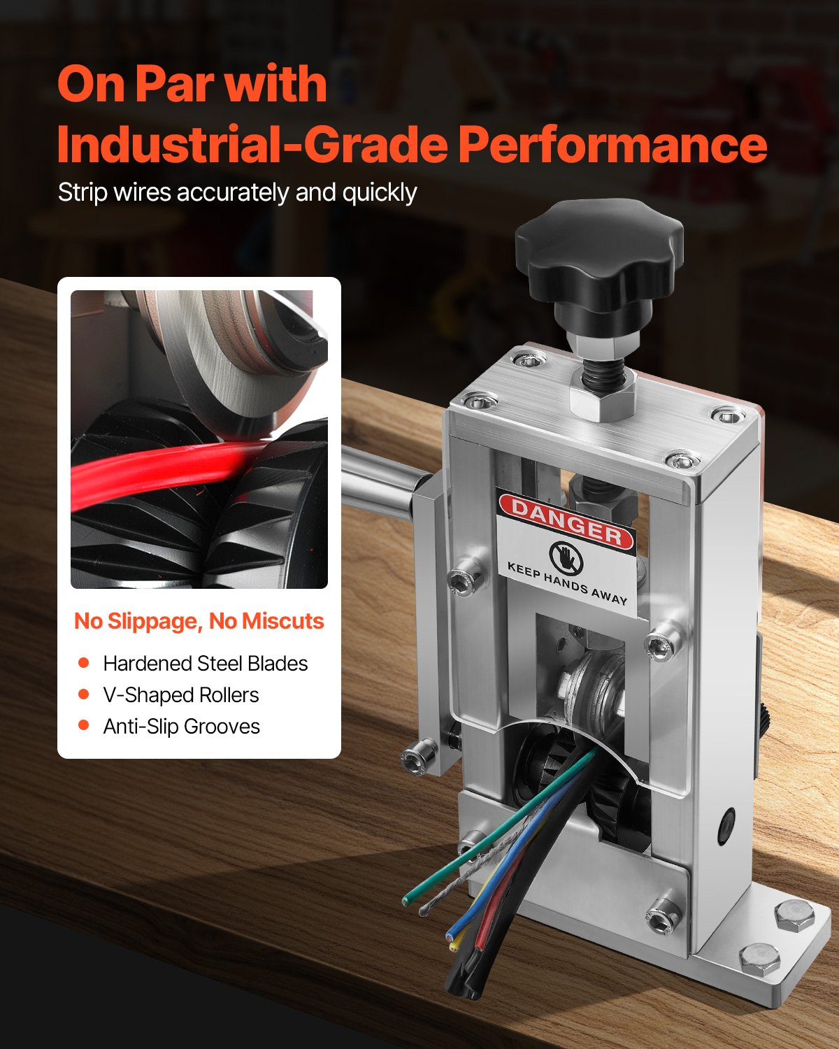 Manual Wire Stripper Stripping Machine 1,5-25 mm (0.06-1 in) Hand or Drill Powered