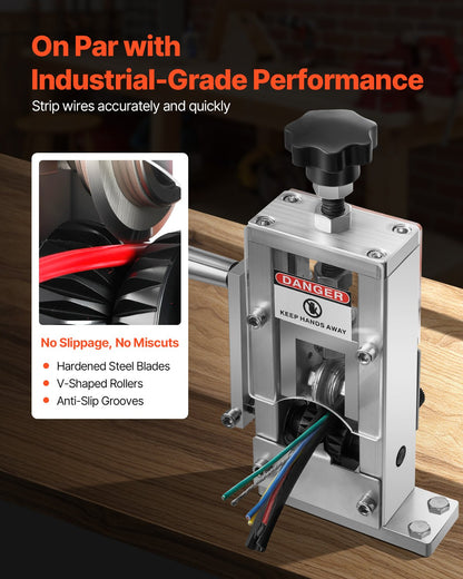 Manual Wire Stripper Stripping Machine 1,5-25 mm (0.06-1 in) Hand or Drill Powered