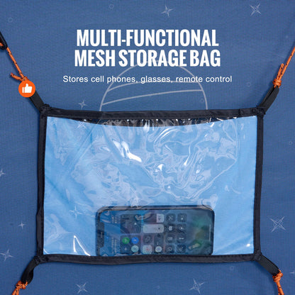 2 Doors Bed Tent Breathable Tent Light Blackout with 0.33 in Fiber Poles 2000x1050x1200mm