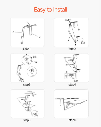 Balcony Hanging Table, 12 x 59 in Folding Balcony Railing Table, Outdoor Balcony Bar Table for Railings, 50 lbs Loading, Fit Railing from 1" to 5.9", Serving Table for Patio & Deck