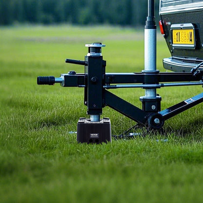 Domkraftsblock, 15 cm högt och kraftigt nivåblock för husbilar med 2700 kg kapacitet, domkraftsstöd för husbilar, motorcykelstöd, pall, husbilstillbehör för husvagnar, 5-hjuls husbilar med klass A/C