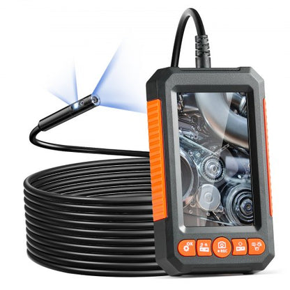 Endoscope Camera with Lights Dual Lens Borescope 499.9 cm Cable 10.9 cm Screen