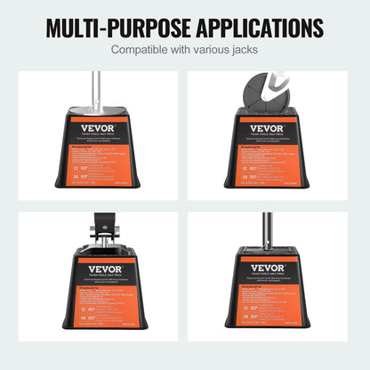 Domkraftsblock, 6000 lbs kapacitet per husbil, nivåutjämningsblock i högkvalitativ polypropylen för husbilar, resetillbehör för husbilar, kan användas för alla typer av domkrafter, stolpar, fot och femte hjul, 4-pack