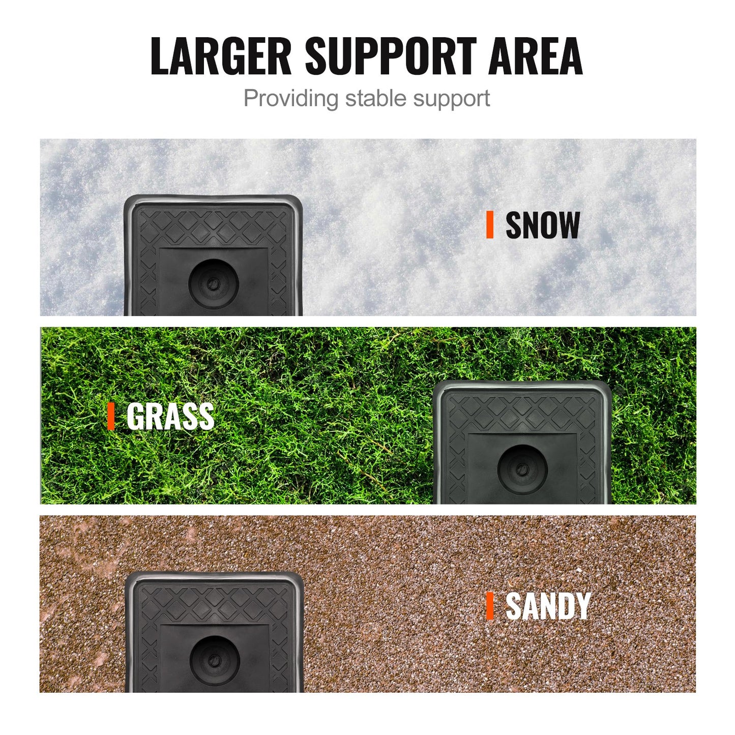 Domkraftsblock, 6000 lbs kapacitet per husbil, nivåutjämningsblock i högkvalitativ polypropylen för husbilar, resetillbehör för husbilar, kan användas för alla typer av domkrafter, stolpar, fot och femte hjul, 4-pack