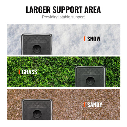 Domkraftsblock, 6000 lbs kapacitet per husbil, nivåutjämningsblock i högkvalitativ polypropylen för husbilar, resetillbehör för husbilar, kan användas för alla typer av domkrafter, stolpar, fot och femte hjul, 4-pack