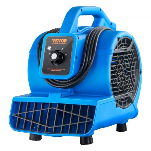 Floor Blower, 1360 RPM 600 CFM, Air Mover for Drying and Cooling, Portable Carpet Dryer Fan with 4 Blowing Angles,3-Speeds Adjustment, for Janitorial, Home, Plumbing, Commercial Use