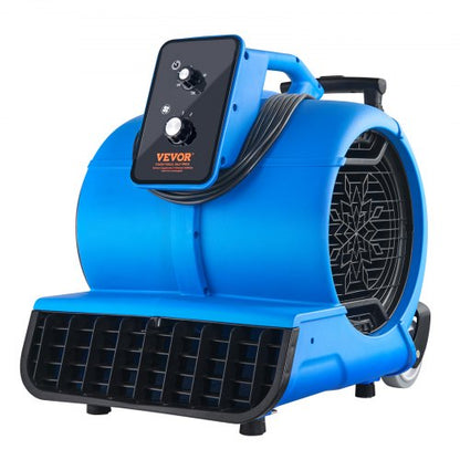 Floor Blower, 1400 RPM 4000 CFM, Air Mover for Drying and Cooling, Portable Carpet Dryer Fan with 3 Blowing Angles, Timer, 3-Speeds Adjustment, for Janitorial, Home, Commercial Use