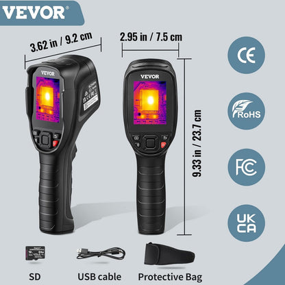 Thermal Imaging Camera, 320 x 240 Pixels Super Resolution with 2MP Visual Camera, 25Hz Refresh Rate Infrared Camera with -4℉~1022℉ Temp, 64G SD Card and Rechargeable Li-ion Battery