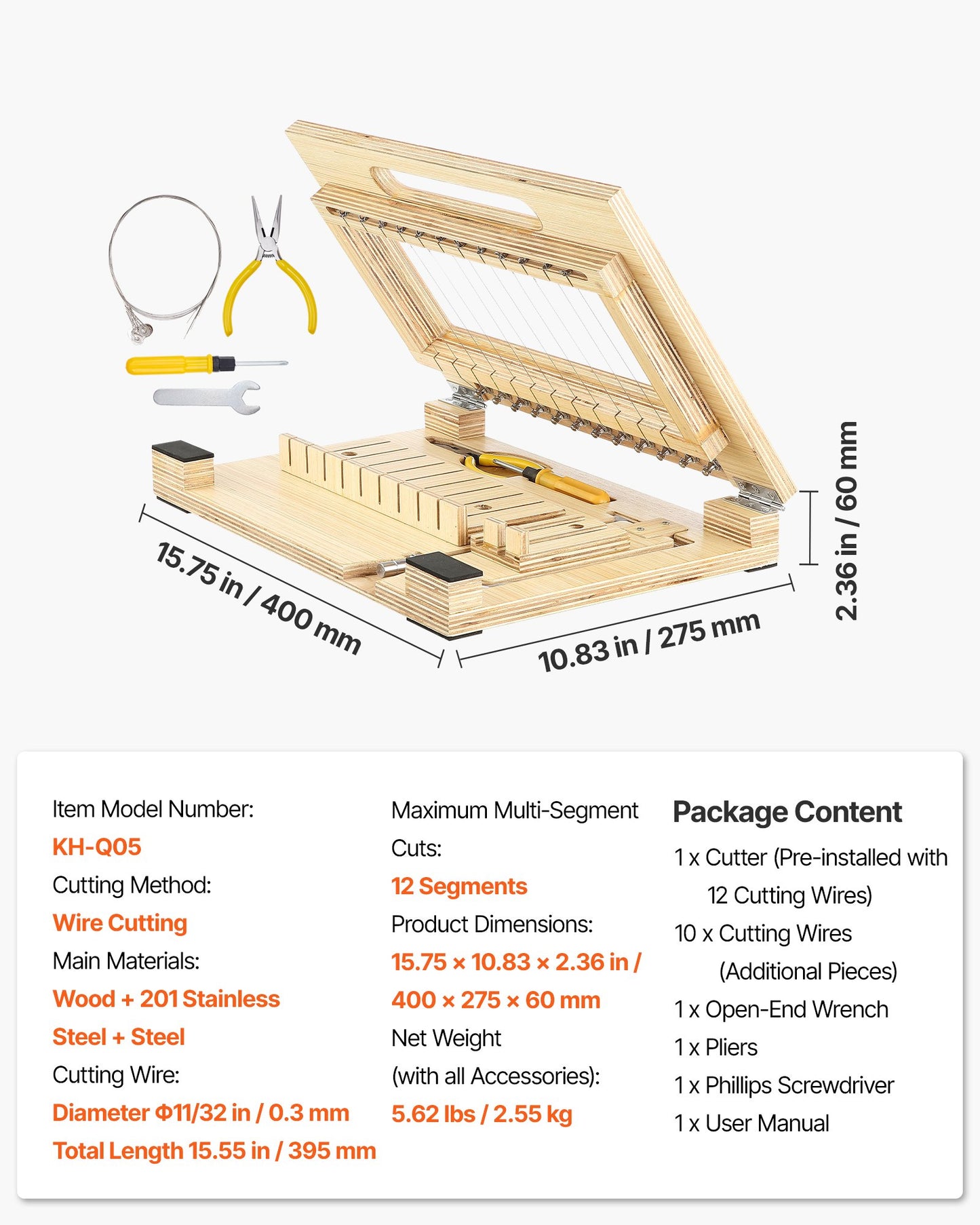 Soap Cutter, Cut 1-12 Bars, Precisely and Accurately Cut 1 Inch Bars, Wood Frame With Steel Wire, with Extra Wires, Multi Handmade Soap Wire Cutter for Candles, DIY Making Cutting Tool