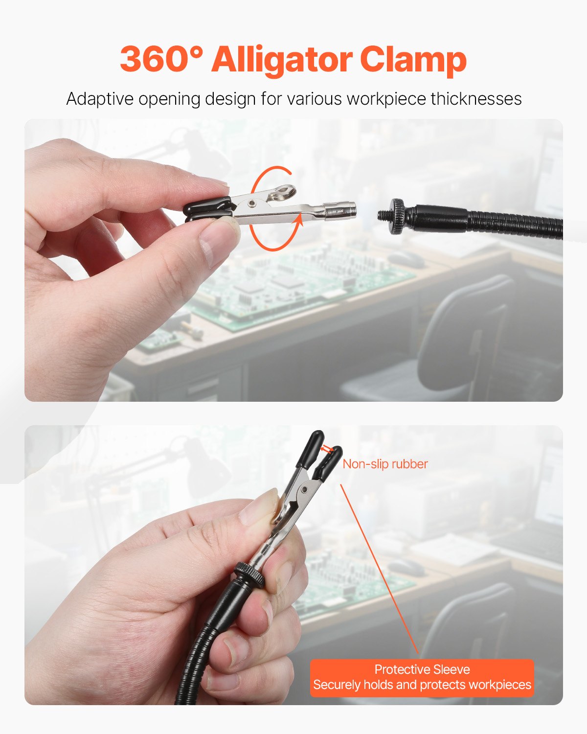 Magnetic Helping Hands Soldering Station, 4 Flexible Arms Third Hand Tool, with Alligator Clips & Non-Slip Heavy-Duty Steel Base, Soldering Helping Hands for Electronic Repair Craft Hobby DIY