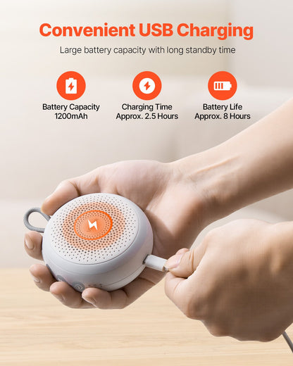 Sound Machine, 20 Soothing Sleep Sounds, 4-in-1 Hangable White Noise Sound Machine with Auto-Off Timer, Soft Ring Light, Memory Function and Child Lock, for Baby, Adults, Home, Office & Travel